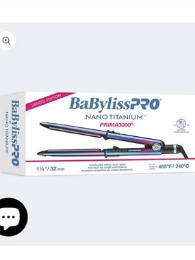 BaBylissPRO Limited Edition Iridescent Nano Titanium Prima 3000 Flat Iron
